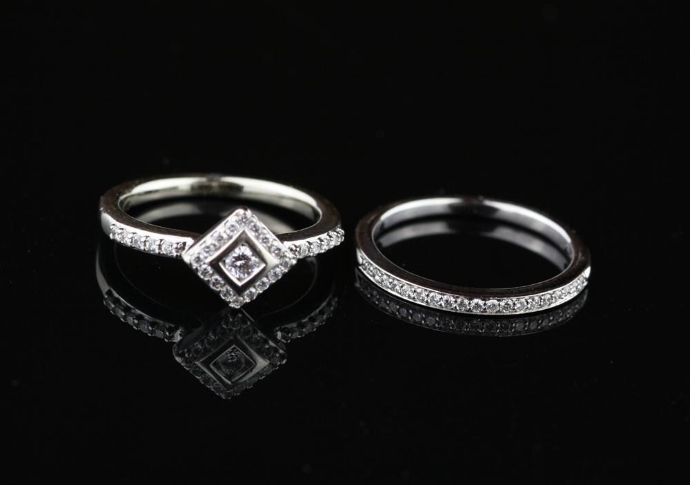 Diamond-Halo-Wedding-Set