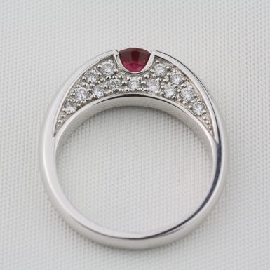 Pre-Owned Modern Ruby and Diamond Ring
