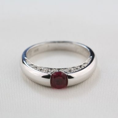 Pre-Owned Modern Ruby and Diamond Ring