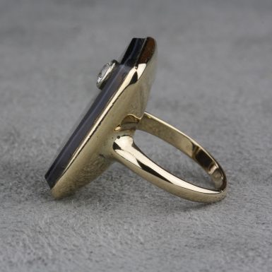 Vintage-14-Karat-Gold-Diamond-Black-Onyx-Ring