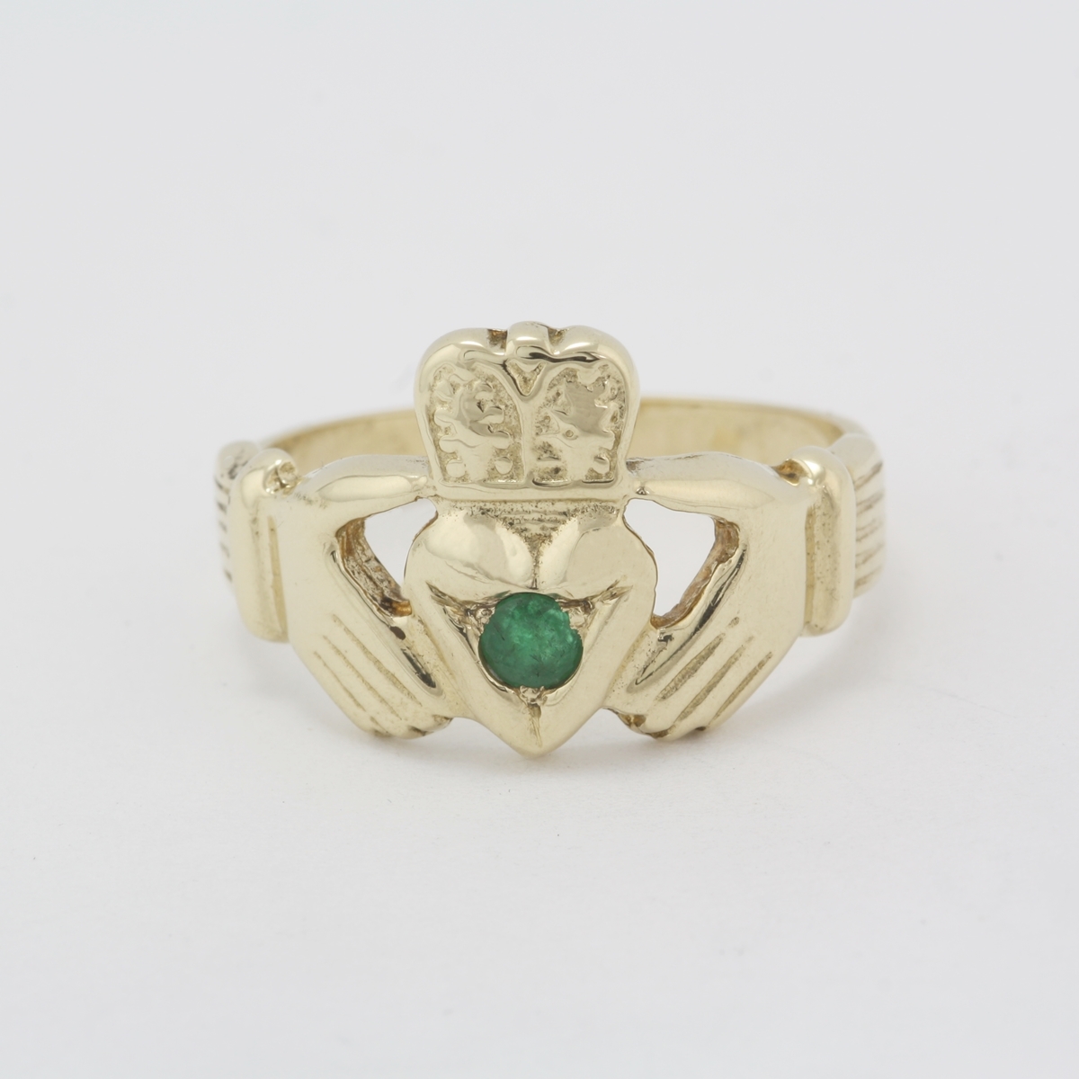 Sapphire And Diamond Claddagh Ring Sapphire And Diamond Claddagh Ring