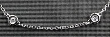 14k White Gold Pre-owned Diamond-by-the-inch Necklace