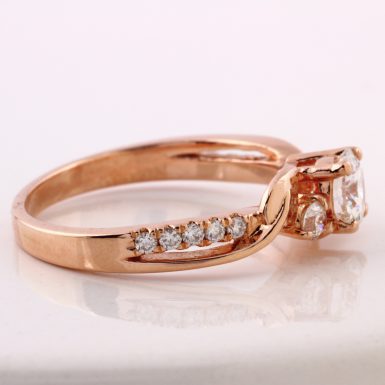 14k Rose Gold Pre-owned Diamond Ring