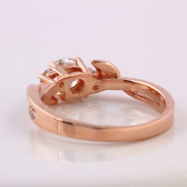14k Rose Gold Pre-owned Diamond Ring
