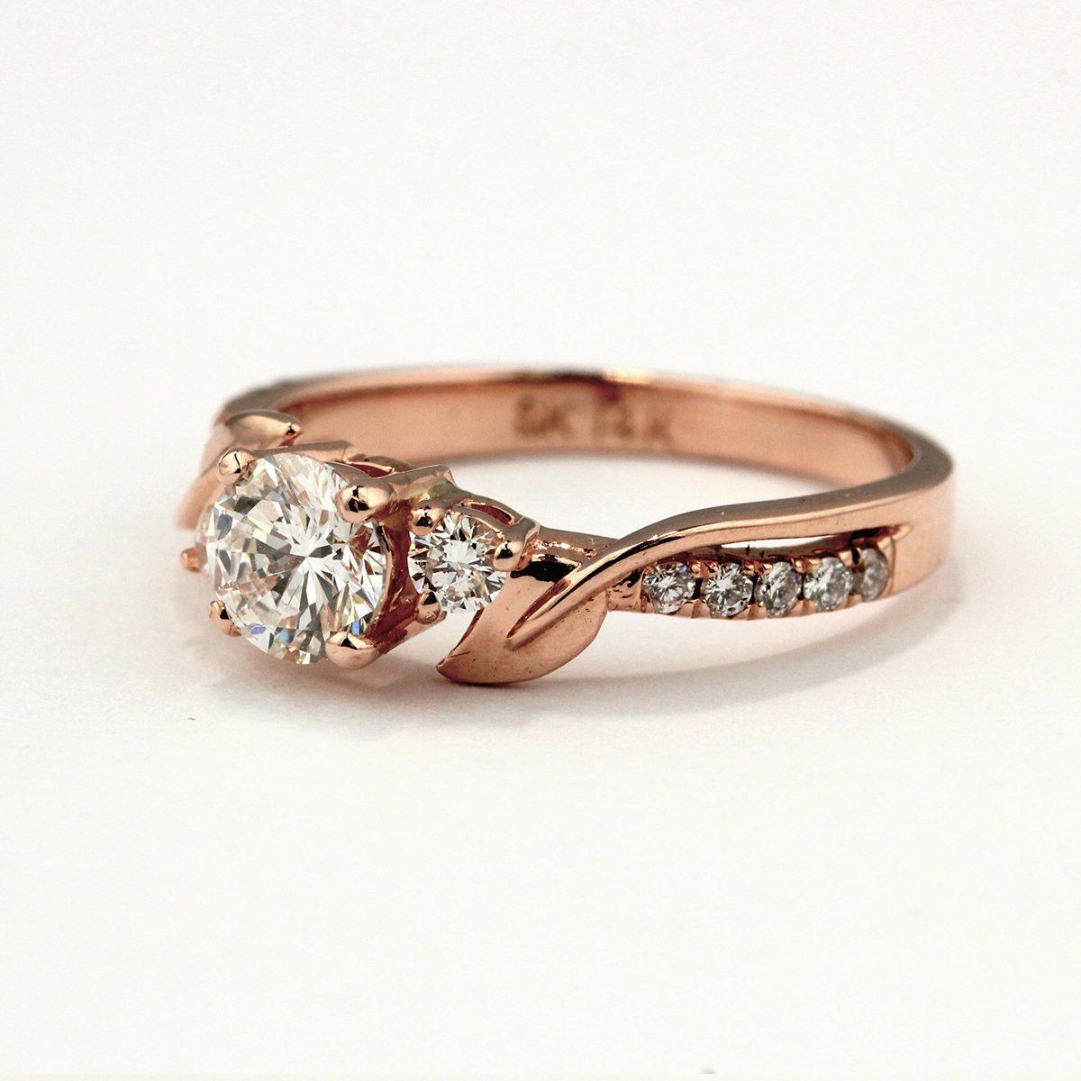Pre-owned 14k Rose Gold Diamond Ring