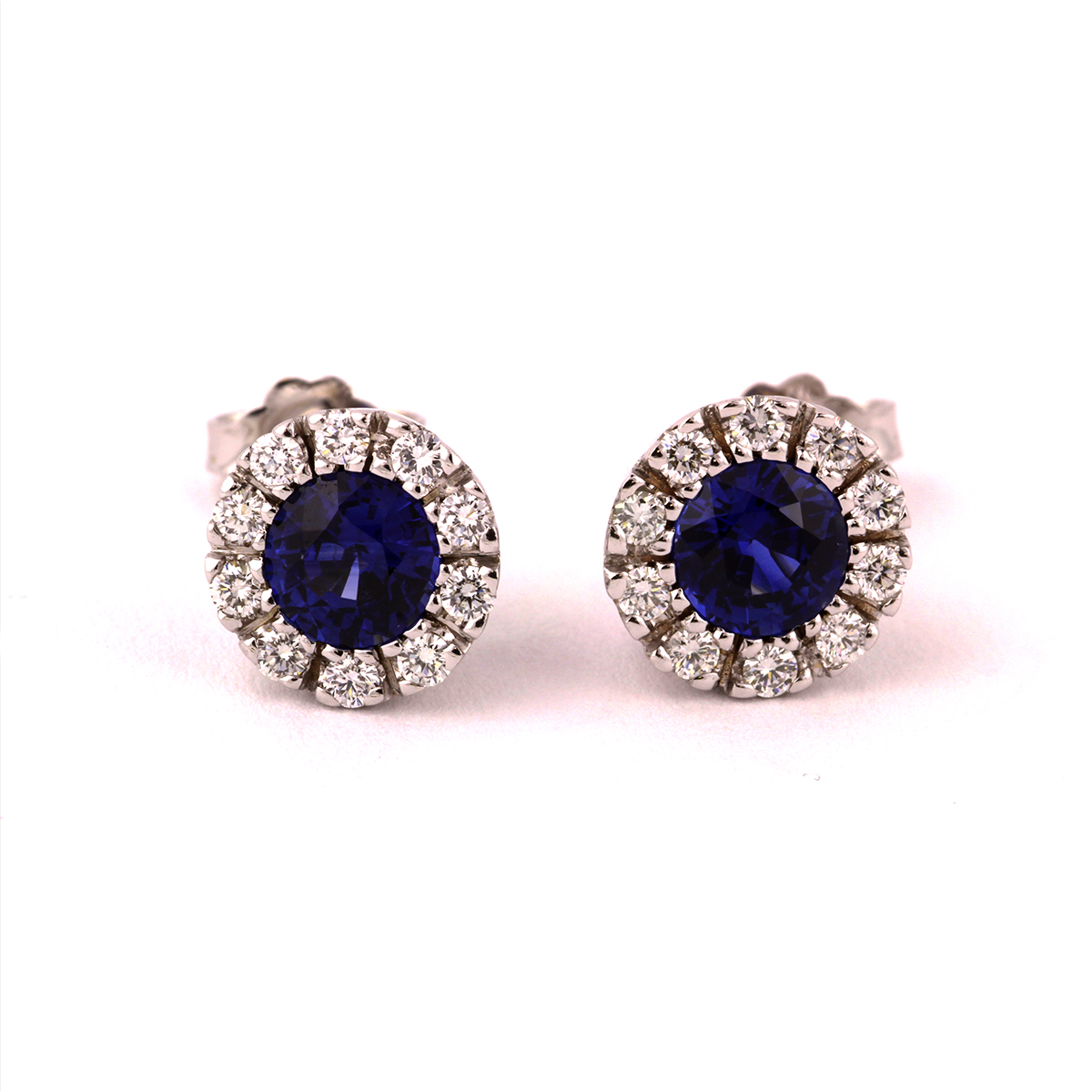 white sapphire earrings