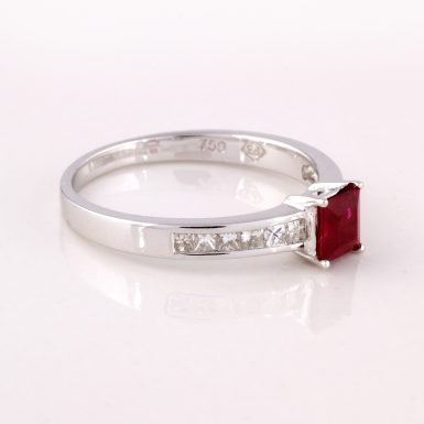Pre-Owned 18K Ruby and Diamond Ring