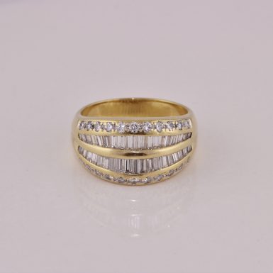 Pre-Owned 1.86 Carat Total Weight Diamond Band in 18 Karat Yellow Gold