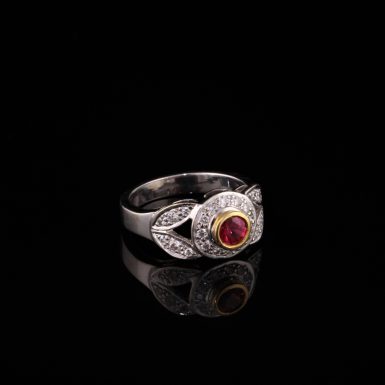 18k ruby and diamond ring