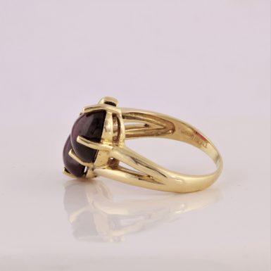 Pre-Owned 14k Heart/Cabochon Garnet Ring