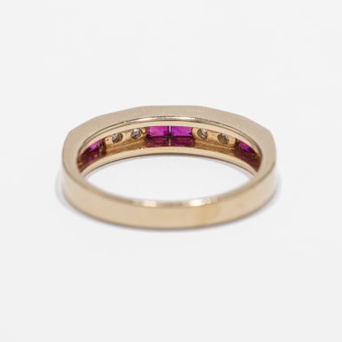 Pre-Owned 14k Ruby and Diamond Band