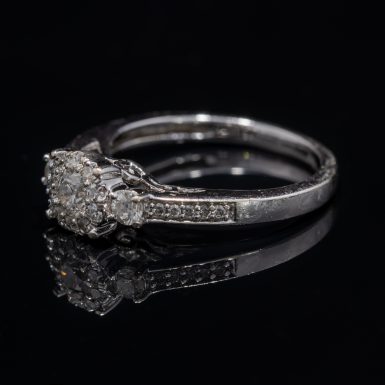 Pre-Owned 14k Cluster Style Diamond Engagement Ring