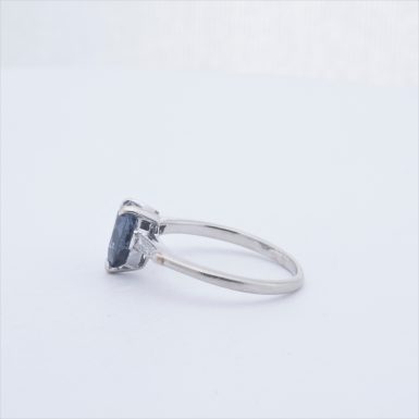 Pre-Owned 14K Sapphire and Diamond Ring