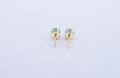 Pre-Owned 14K Emerald Stud Earrings