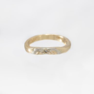 Pre-Owned 14K Fitted Diamond Contour Wedding Band