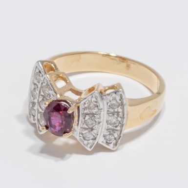 Pre-Owned 14K Ruby & Diamond Ring