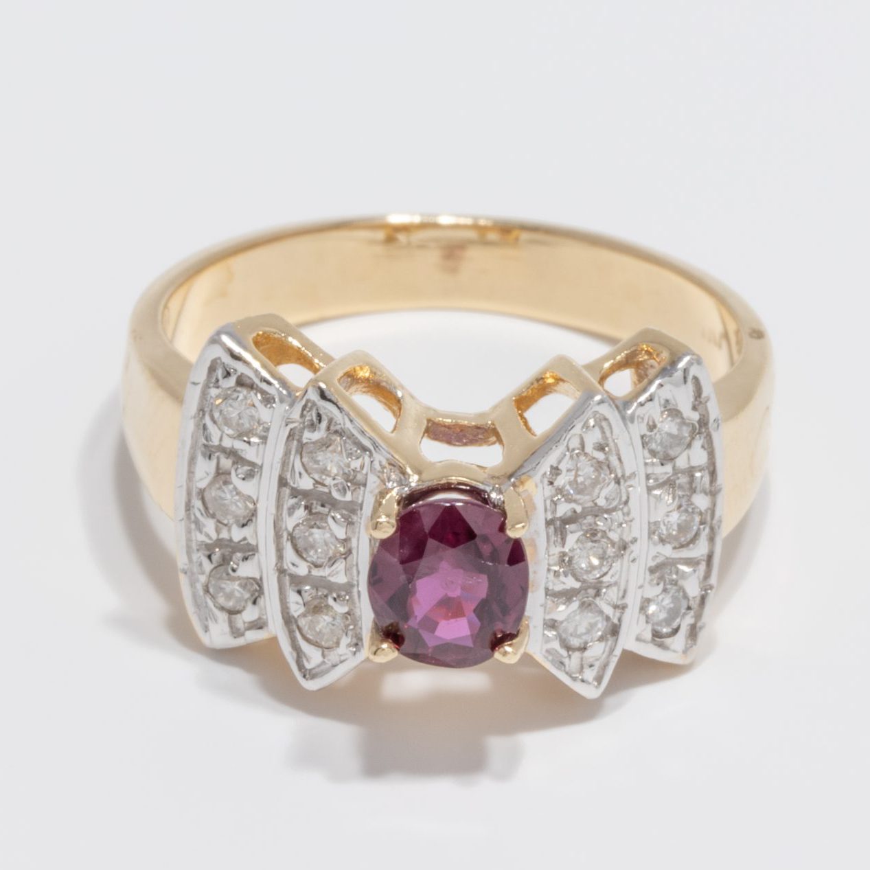 Pre-Owned 14K Ruby & Diamond Ring