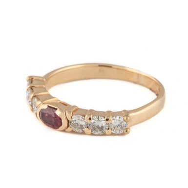 Pre-Owned 14K Ruby & Diamond Band