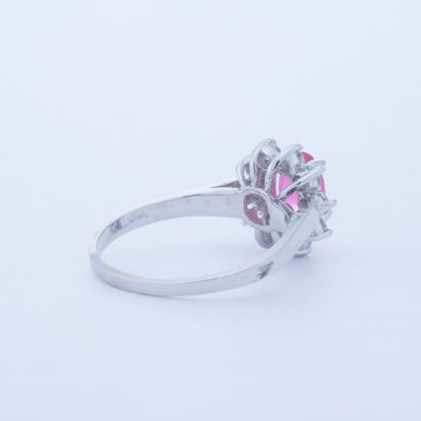 Pre-Owned 18K Spinel and Diamond Ring