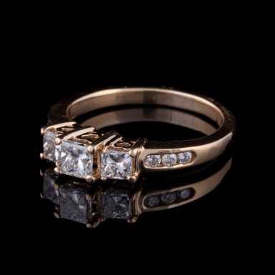 Pre-Owned 14K 3-Diamond Engagement Ring