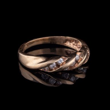 Pre-Owned 14K Diamond Shrimp Ring