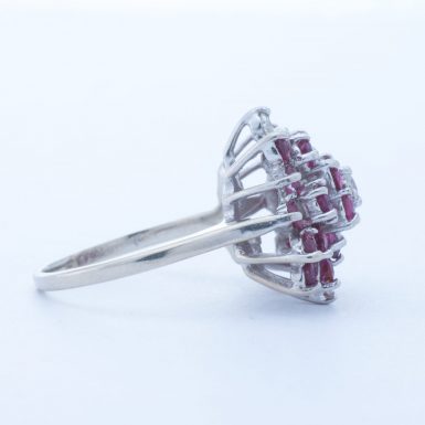 Vintage 14k Ruby and Diamond Butterfly Ring