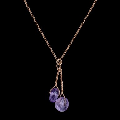 Pre-Owned Diamond/Amethyst Necklace