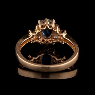 Pre-Owned 14K Sapphire & Diamond Ring