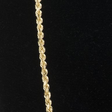 14K Gold Rope Link 20 Inch Chain