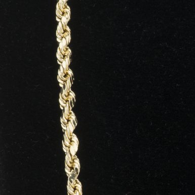 14K Rope Link 22 Inch Chain
