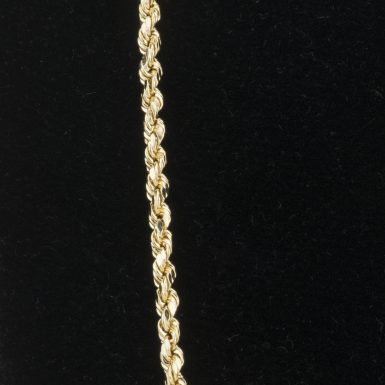 14K Rope Link 20 Inch Chain