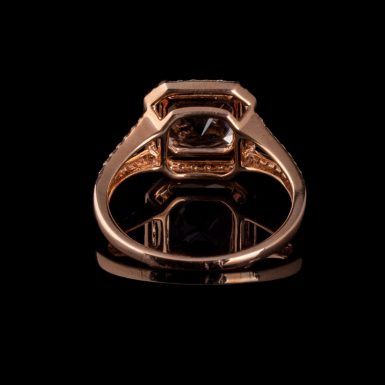 Morganite and Diamond 14K Rose Gold Ring