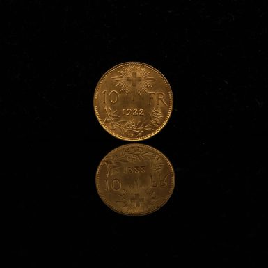 1922 Gold Swiss Franc