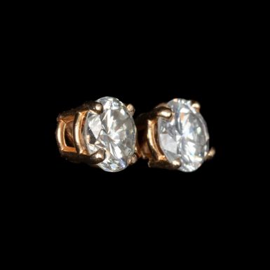 Pre-Owned .65 Carat Total Weight Diamond Studs
