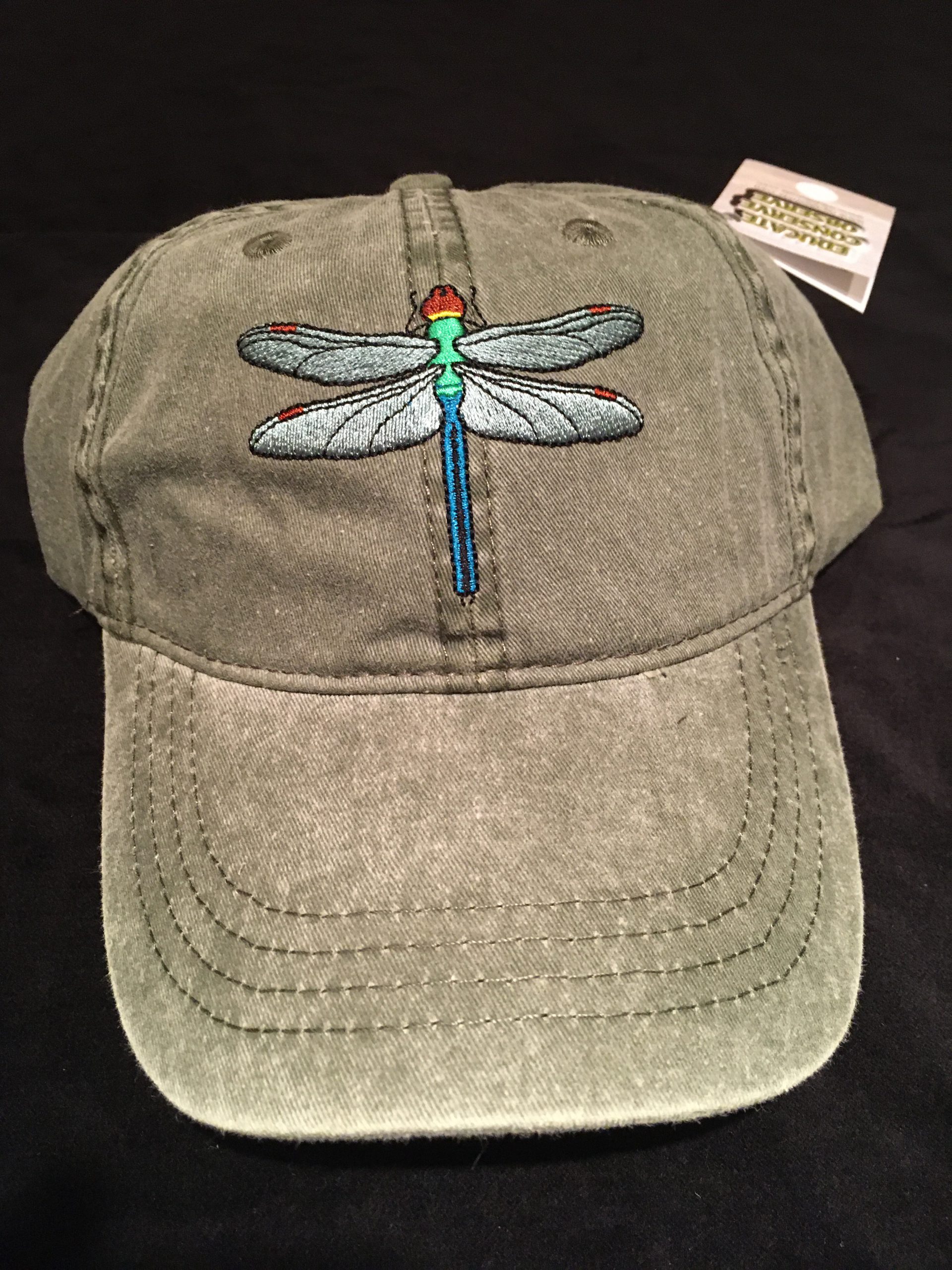 Dragonfly Embroidered Cotton Cap NEW 
