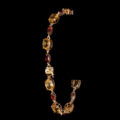 Pre-Owned 14K Yellow and Madera Citrine Bracelet