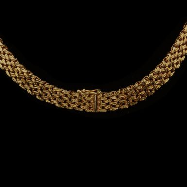 Vintage Tiffany & Co Mid-Century 14K Woven Collar