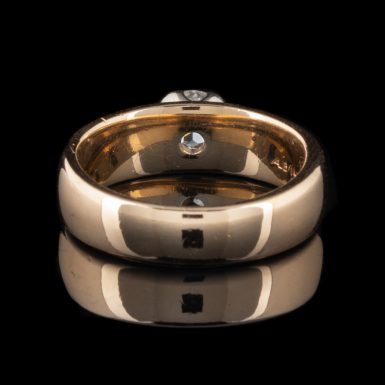 Pre-Owned 14k Half Bezel Set Old European Diamond Ring