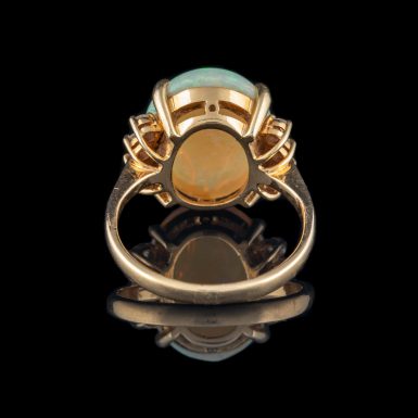 Pre-Owned 14K Opal & Diamond Ring