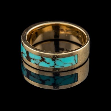 Pre-Owned 14K Inlaid Turquoise Band