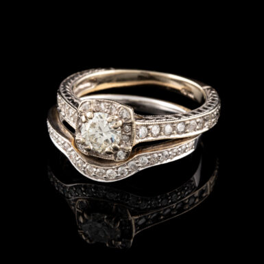 Pre-Owned 14K Fitted Diamond Engagement Set