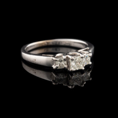 Pre-Owned 14K Trellis Style 3- Diamond Ring