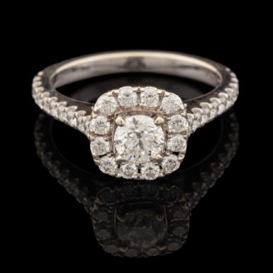 Pre-Owned Neil Lane Diamond Halo Engagement Ring in 14k White Gold