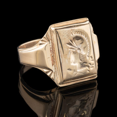 Vintage 10k with Sterling Silver Cameo Ring