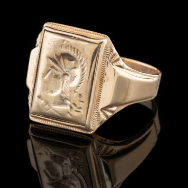 Vintage 10k with Sterling Silver Cameo Ring