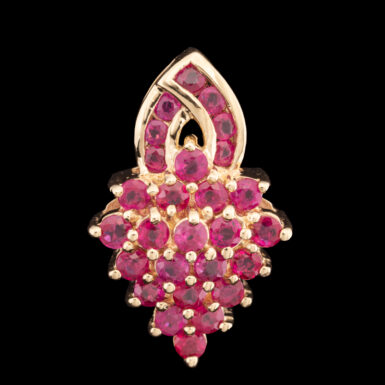 Pre-Owned 10k Synthetic Ruby Pendant