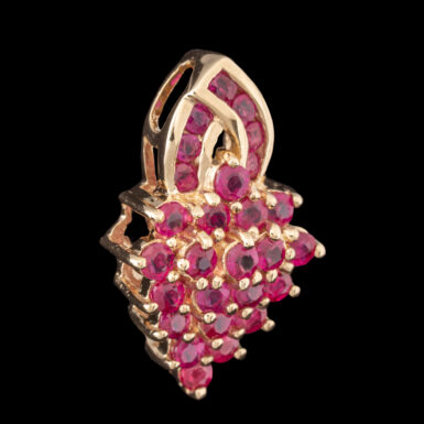 Pre-Owned 10k Synthetic Ruby Pendant