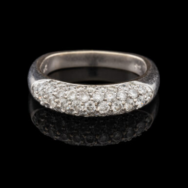 Pre-Owned Diamond Pave Wedding Band in 14k White Gold