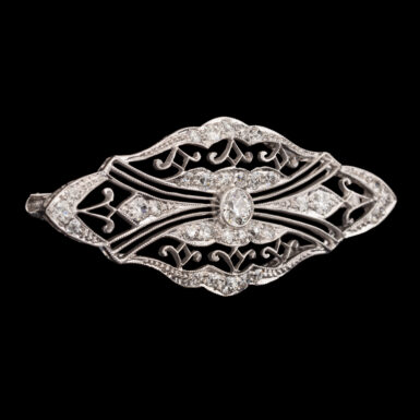 Vintage Edwardian Platinum VS1 Diamond Brooch/Pendant
