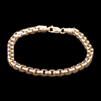 Pre-Owned 14k Yellow Gold Box Link Bracelet